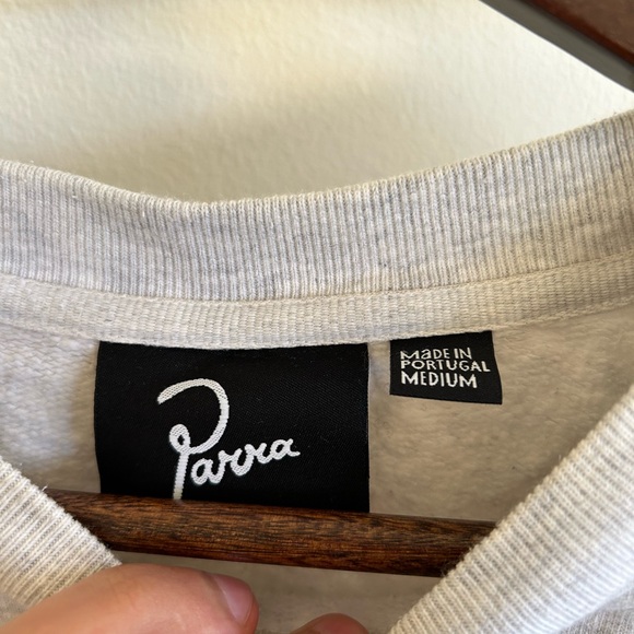 Parra crewneck sweatshirt in light heather grey - Picture 5 of 5